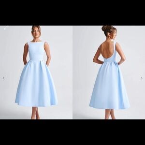 Clarabella midi dress-blue from Babyboo